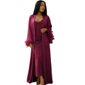 Feather Robe & Matching Slip Dress